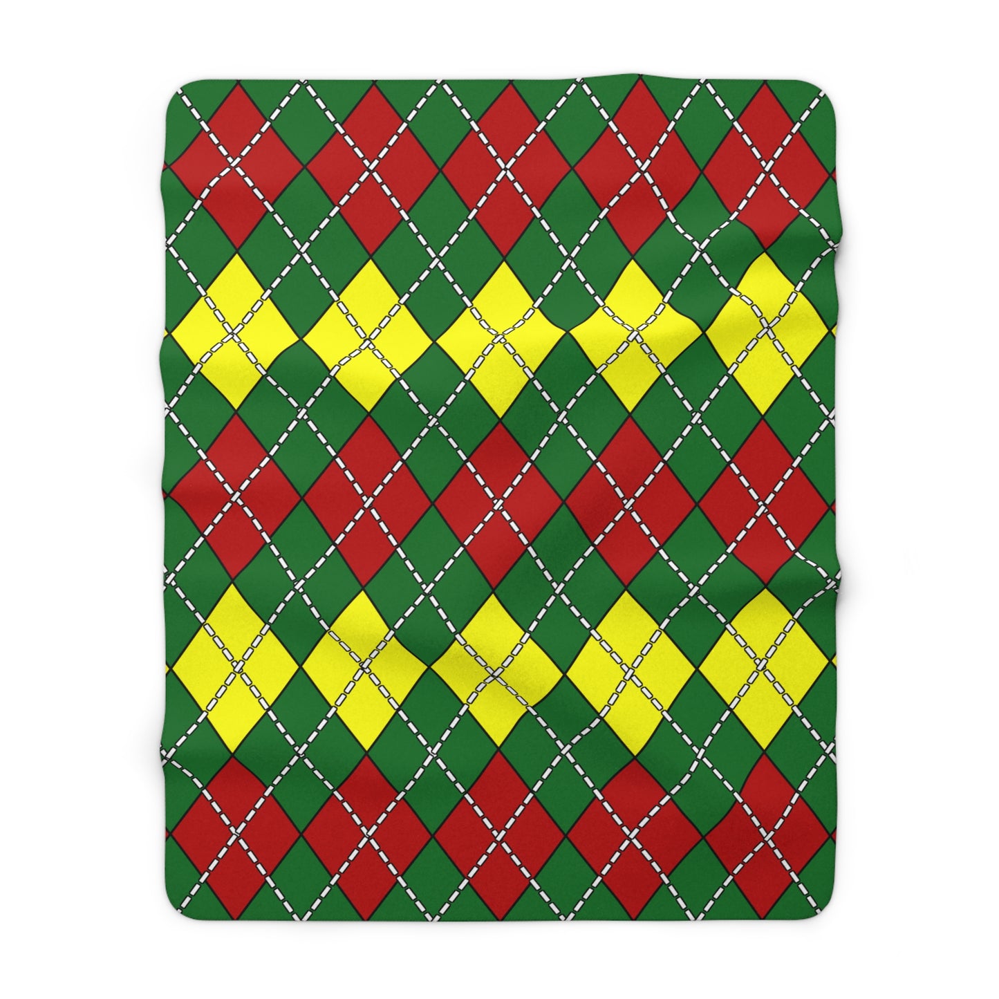 Senegal Retro Argyle Blanket Throw