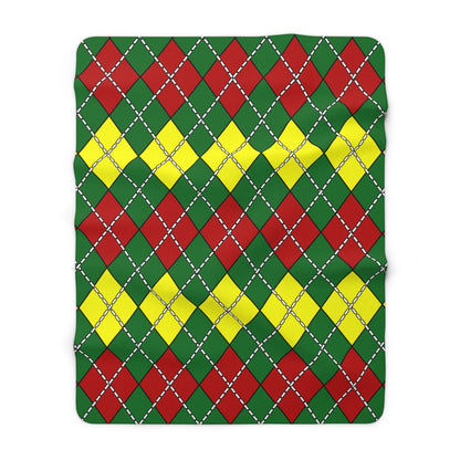 Senegal Retro Argyle Blanket Throw