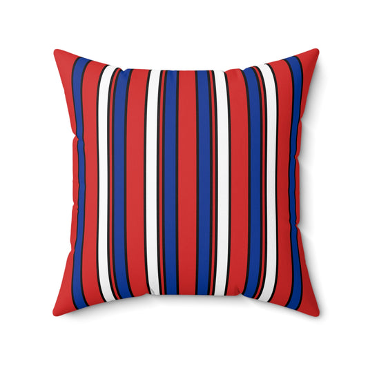 Bouvet Island Retro Stripes Cushion Pillow