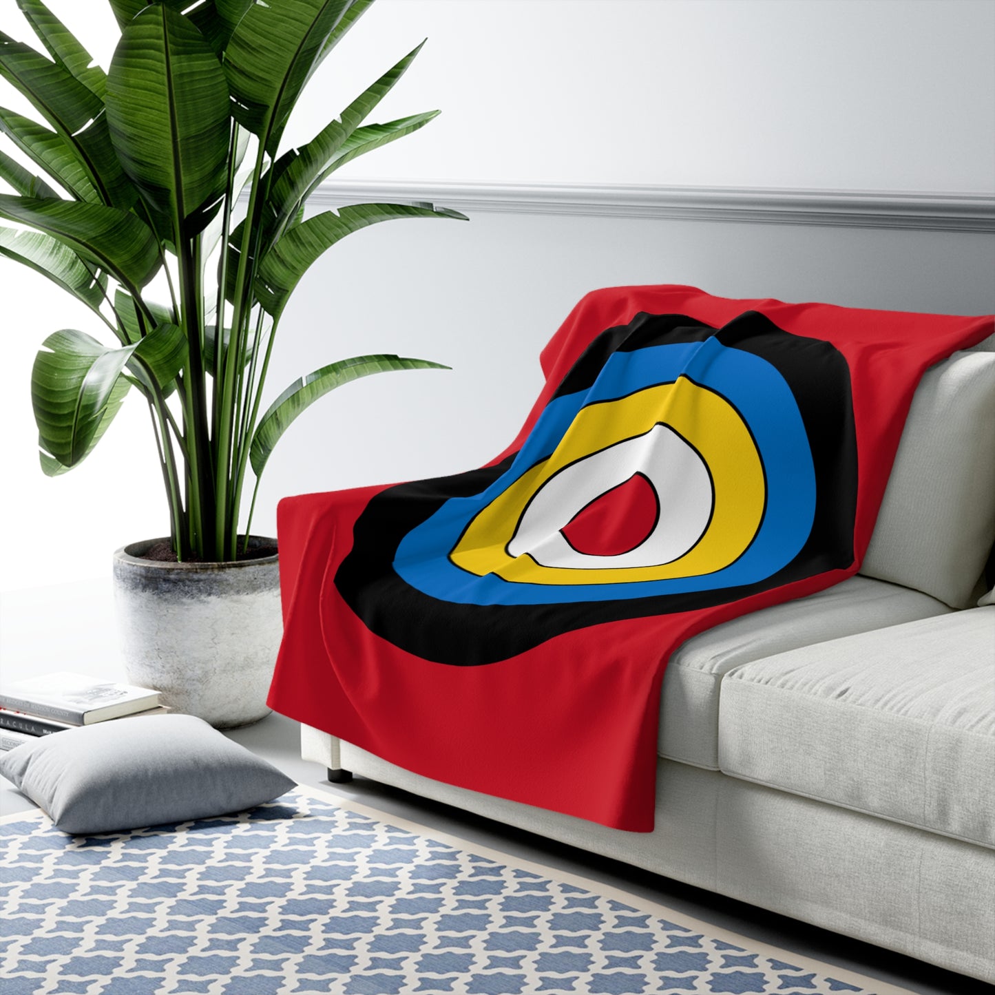 Antigua And Barbuda Retro Target Blanket Throw
