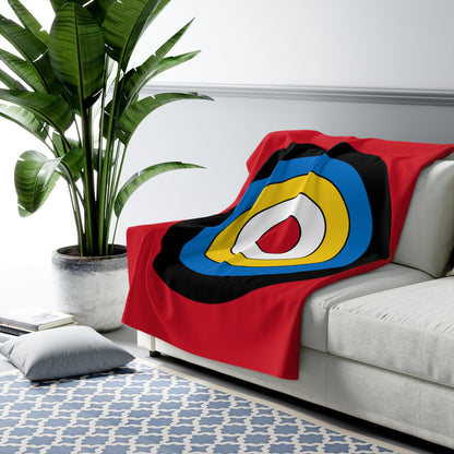 Antigua And Barbuda Retro Target Blanket Throw