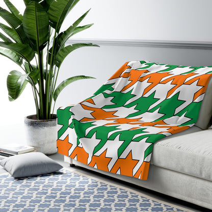 Ireland Retro Houndstooth Blanket Throw