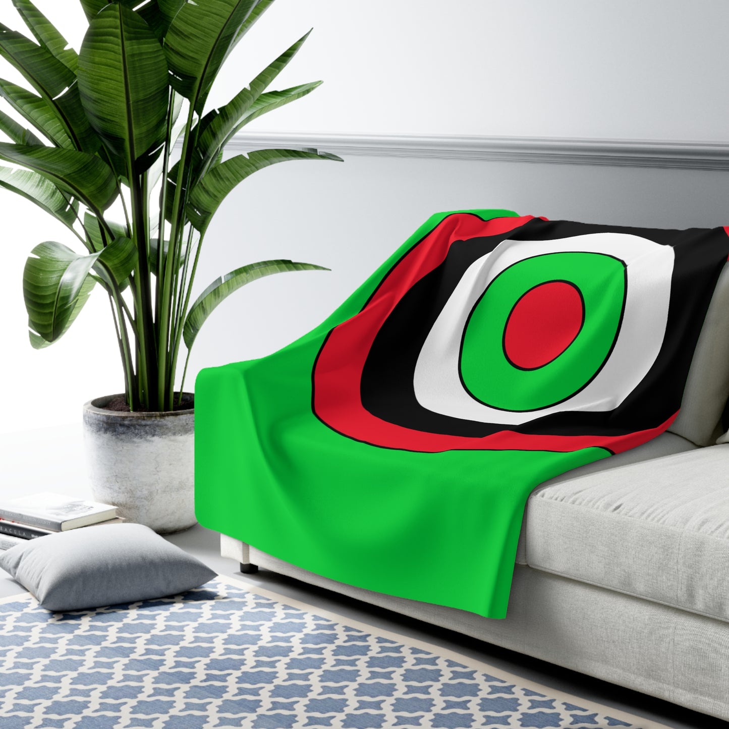 Kuwait Retro Target Blanket Throw