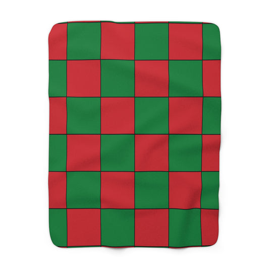 Turkmenistan Retro Check Blanket Throw