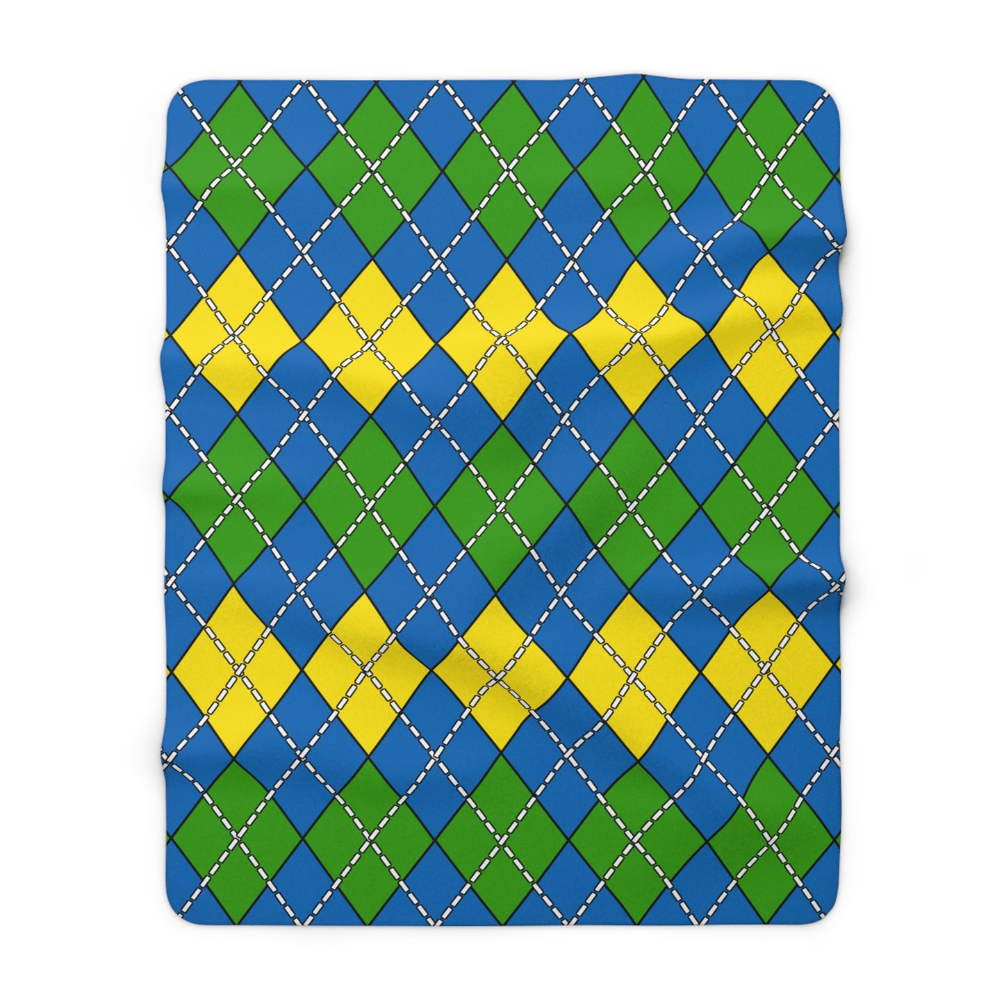 Gabon Retro Argyle Blanket Throw