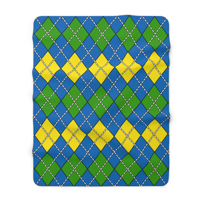 Gabon Retro Argyle Blanket Throw