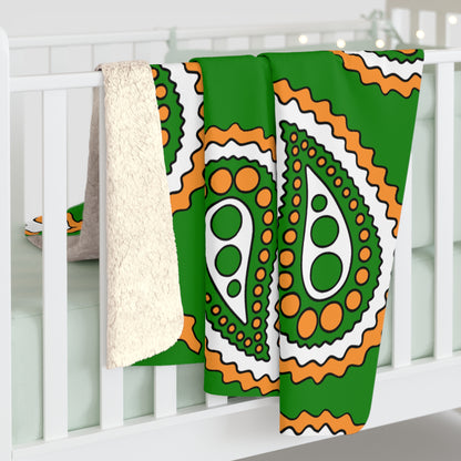 India Retro Paisley Blanket Throw
