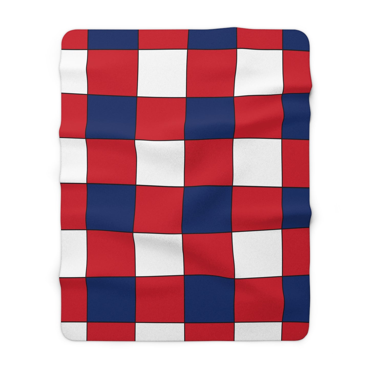 Lao Peoples Democratic Republic Retro Check Blanket Throw