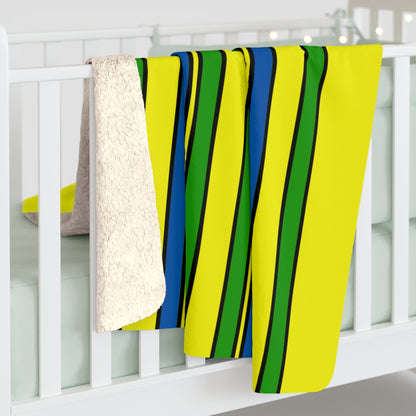 Saint Vincent And The Grenadines Retro Stripes Blanket Throw