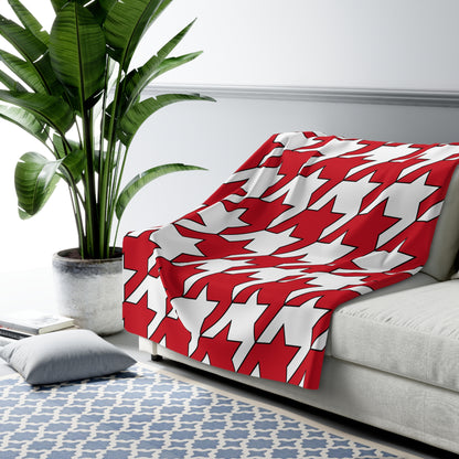 England Retro Houndstooth Blanket Throw
