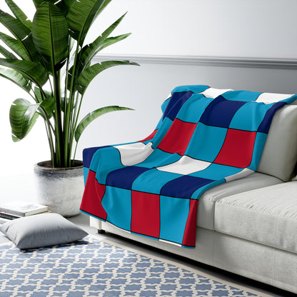 Tuvalu Retro Check Blanket Throw