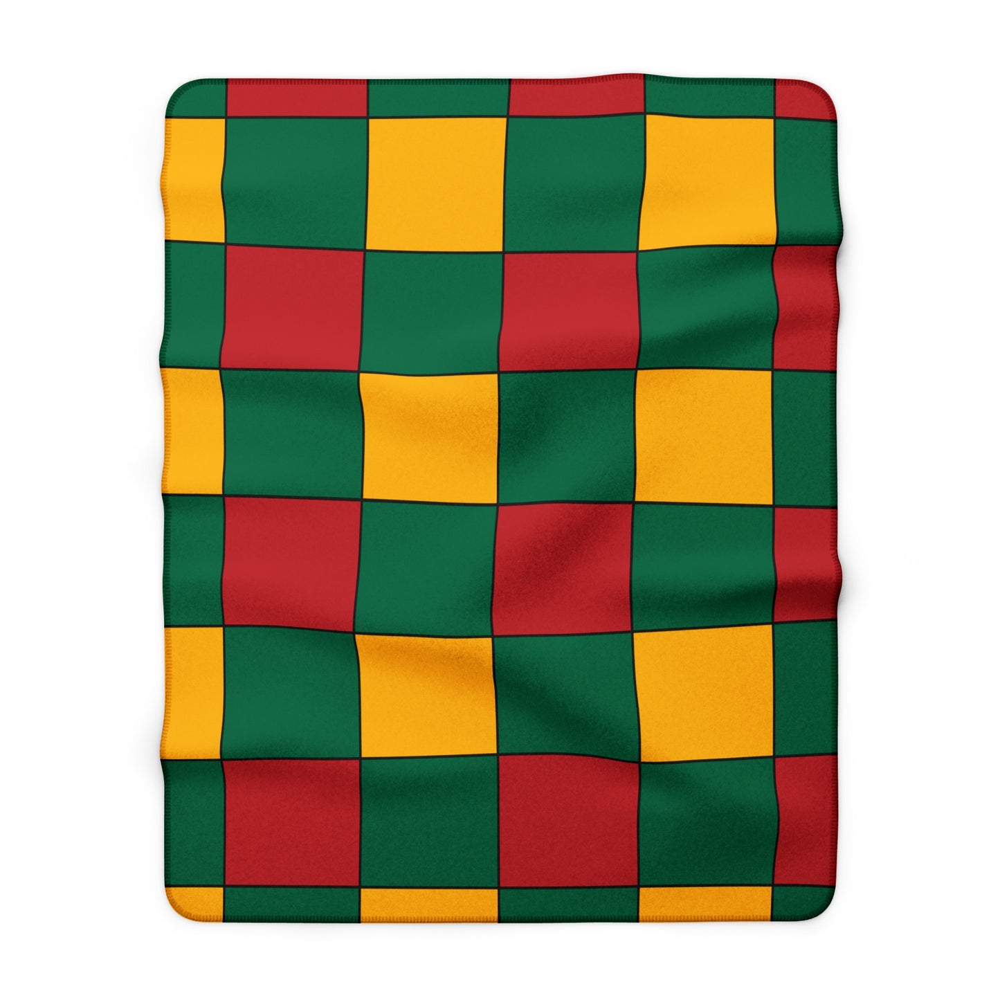 Lithuania Retro Check Blanket Throw