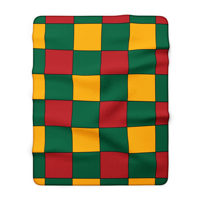 Lithuania Retro Check Blanket Throw