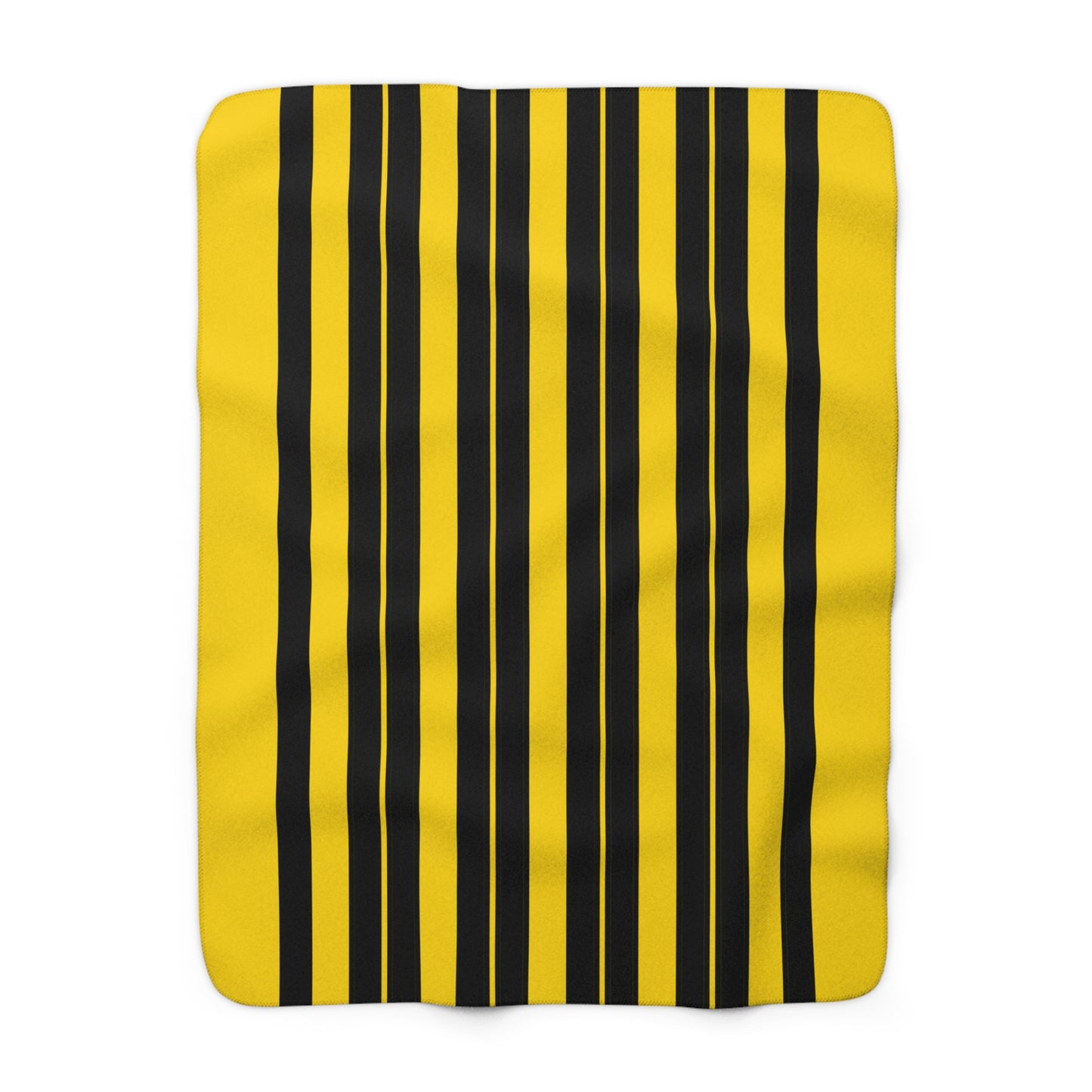 Gold, Black Retro Stripes Blanket Throw