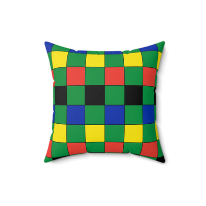 New Caledonia Retro Check Cushion Pillow