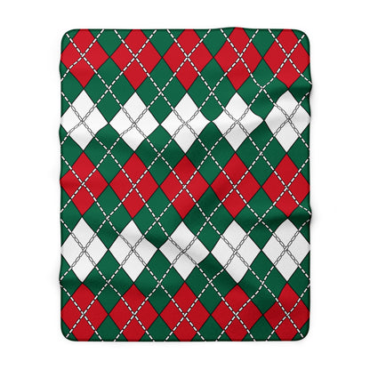 Mexico Retro Argyle Blanket Throw