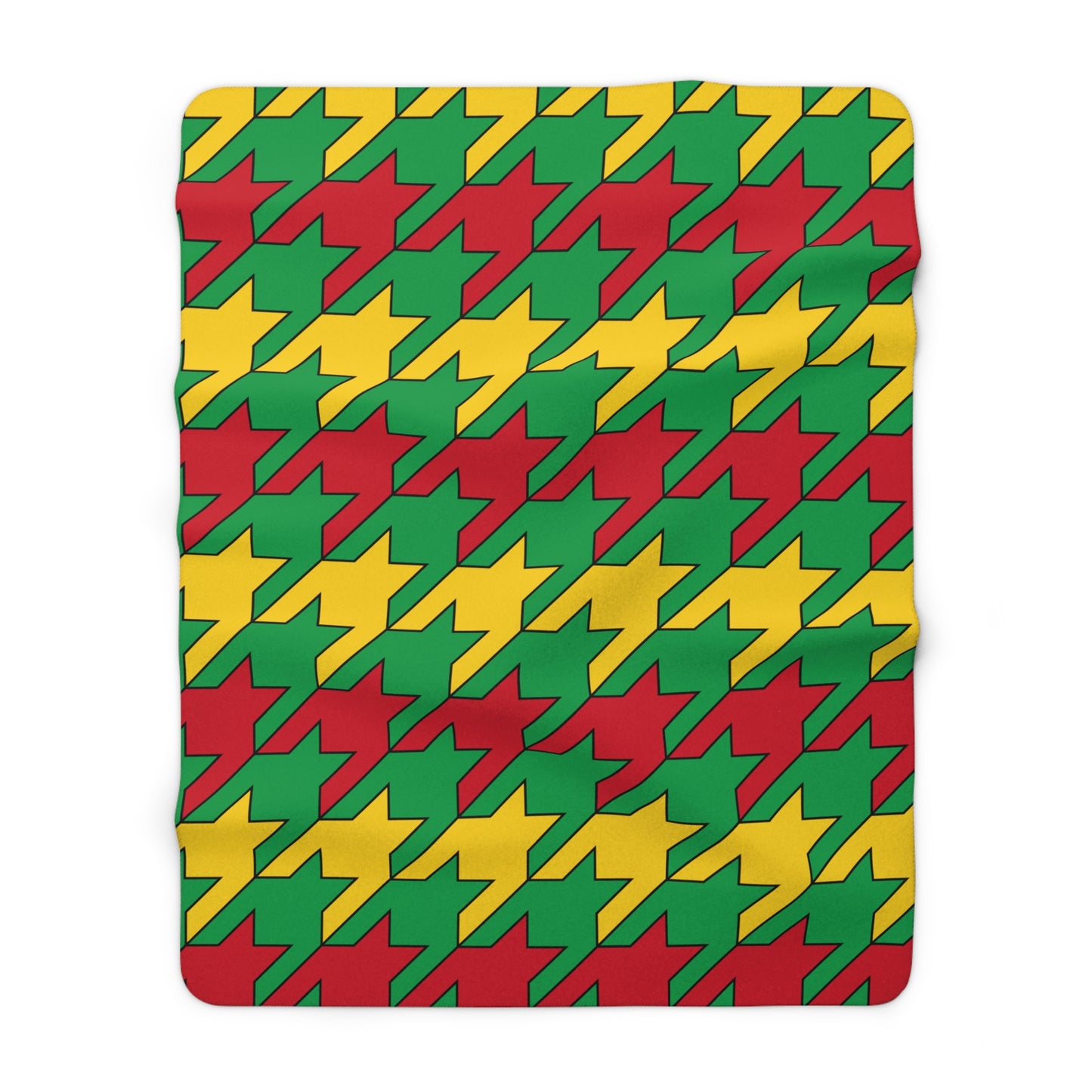 Guinea Bissau Retro Houndstooth Blanket Throw