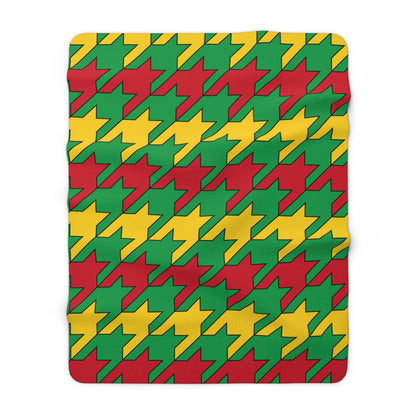 Guinea Bissau Retro Houndstooth Blanket Throw