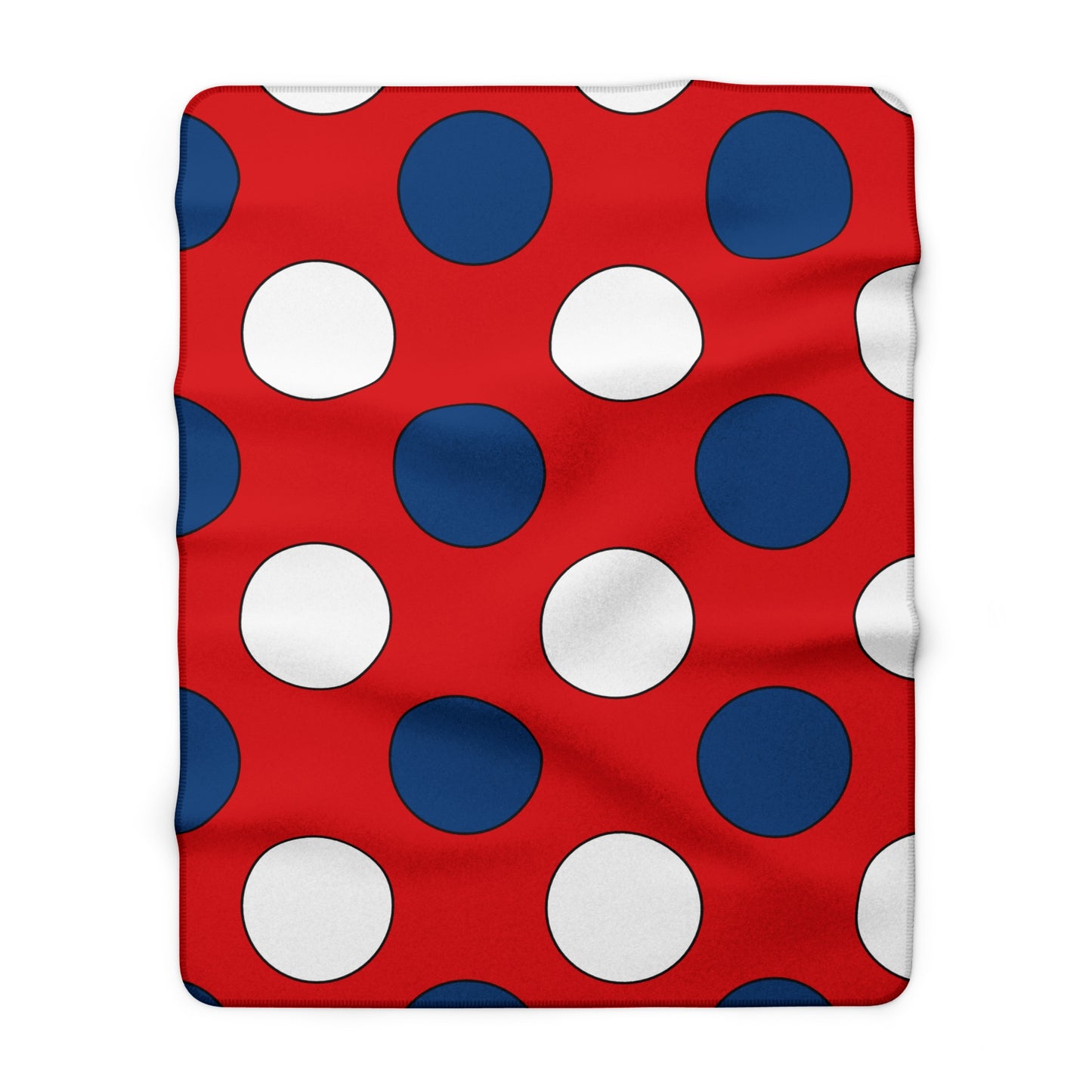 Czechia Retro Polka Dots Blanket Throw
