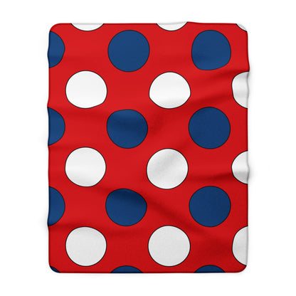 Czechia Retro Polka Dots Blanket Throw