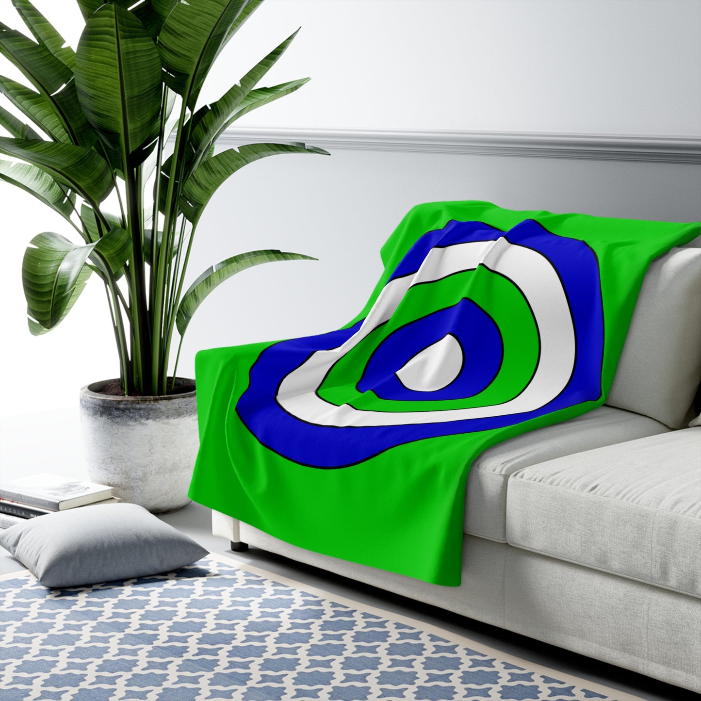 Sierra Leone Retro Target Blanket Throw