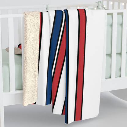 Serbia Retro Stripes Blanket Throw
