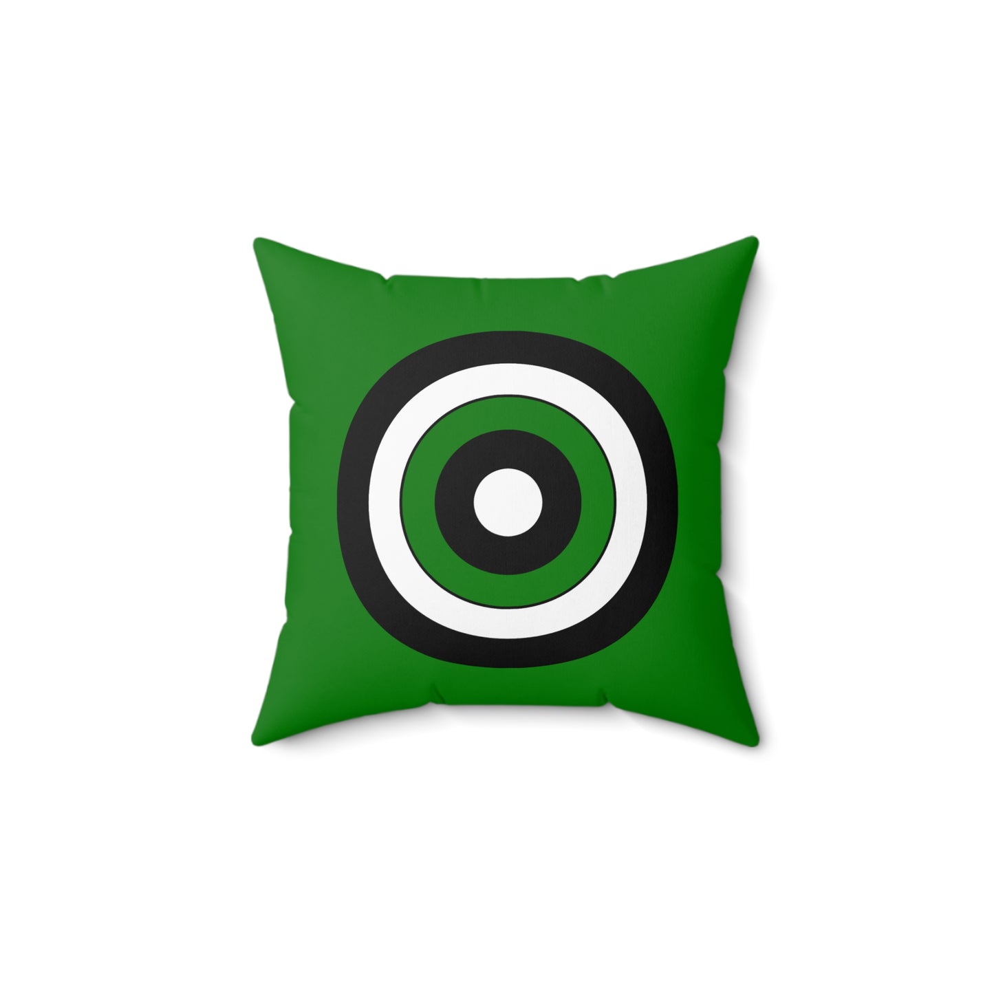 Green, Black, White Retro Target Cushion Pillow