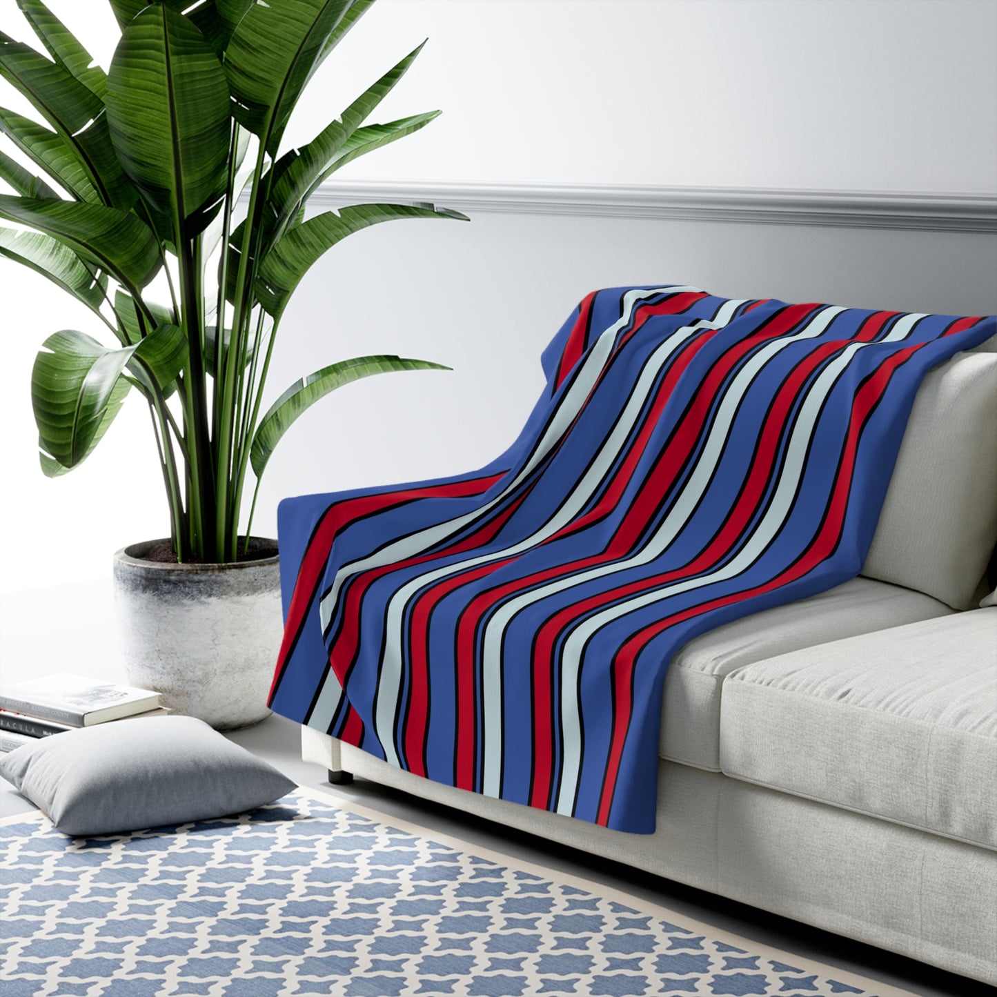 Guam Retro Stripes Blanket Throw