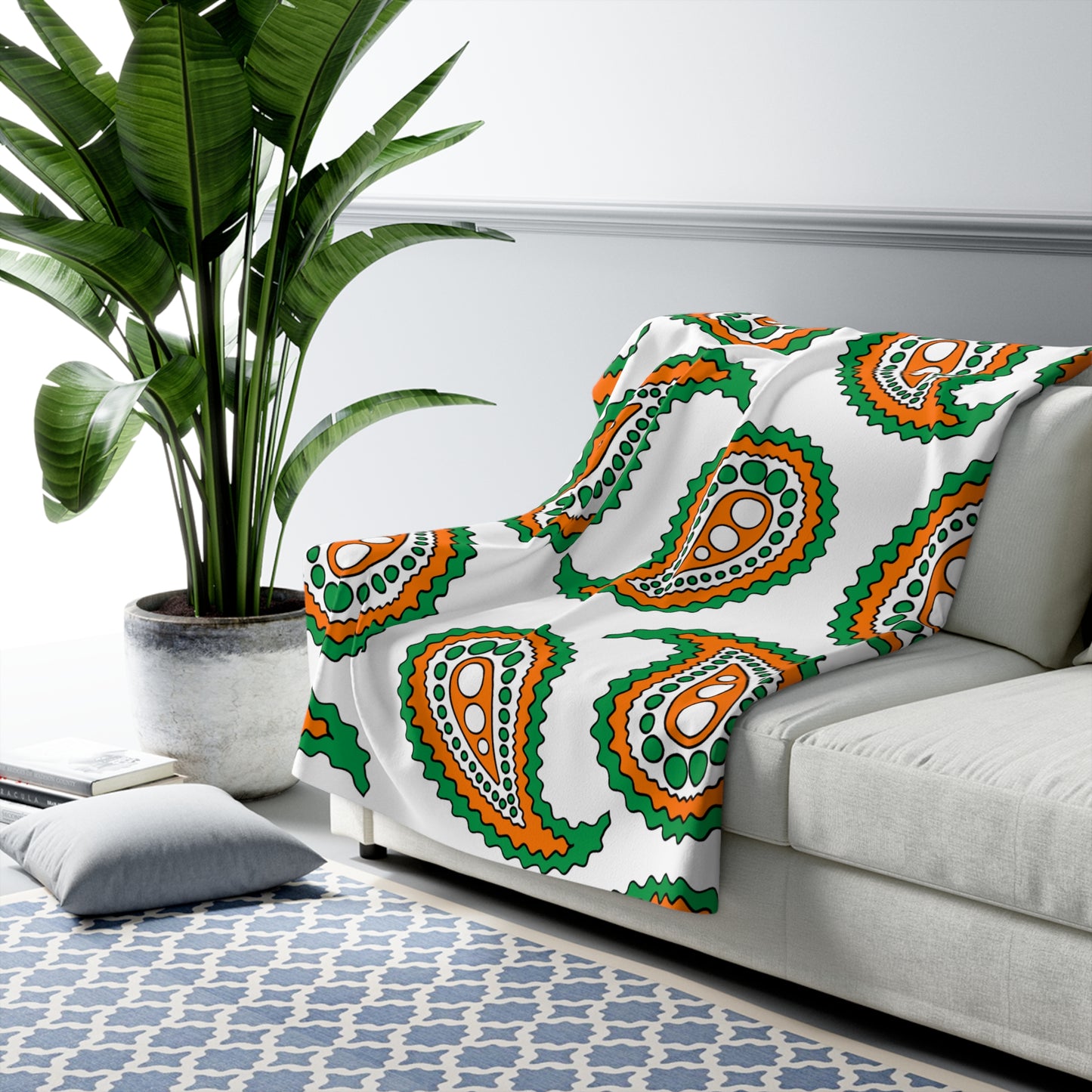 Ireland Retro Paisley Blanket Throw