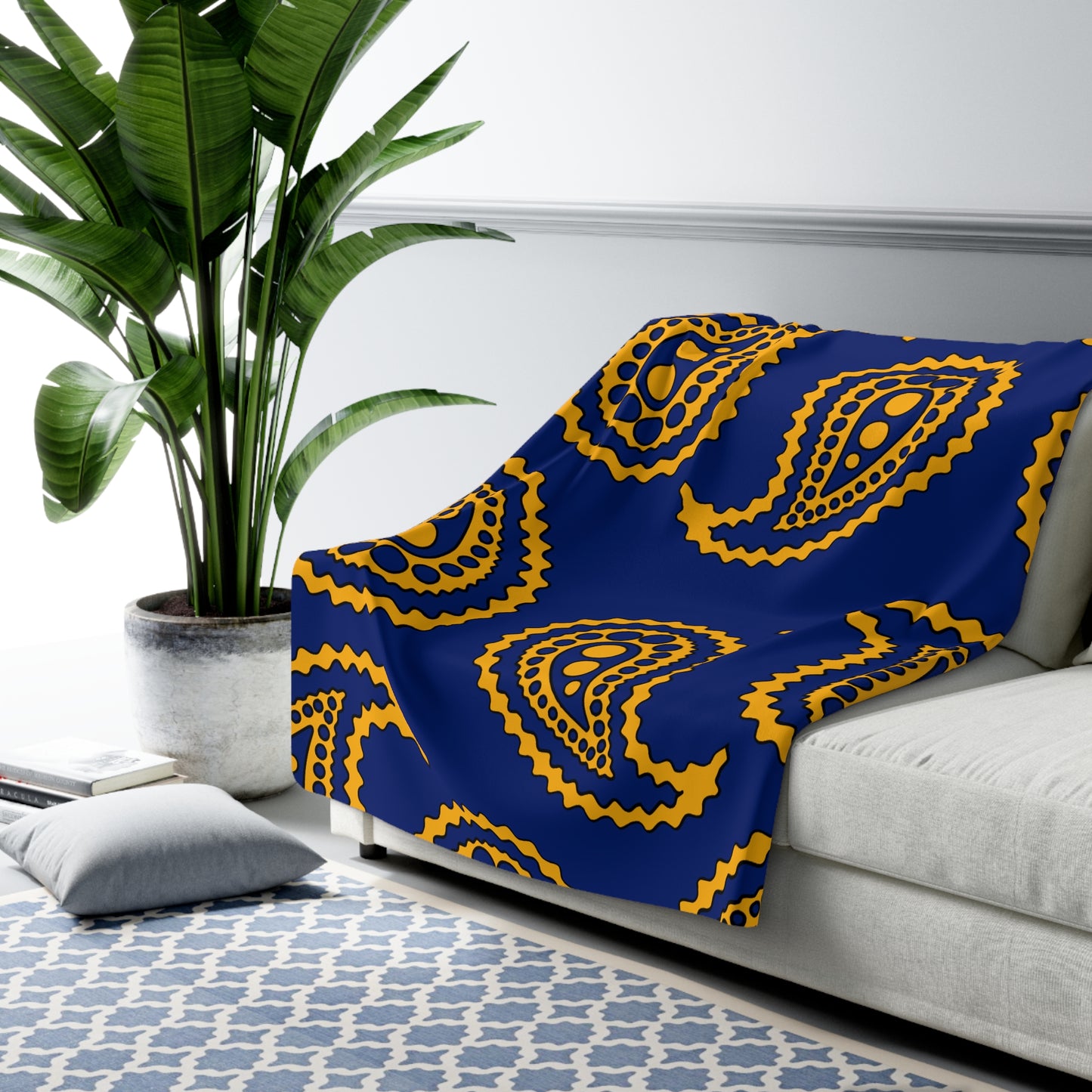 Nauru Retro Paisley Blanket Throw