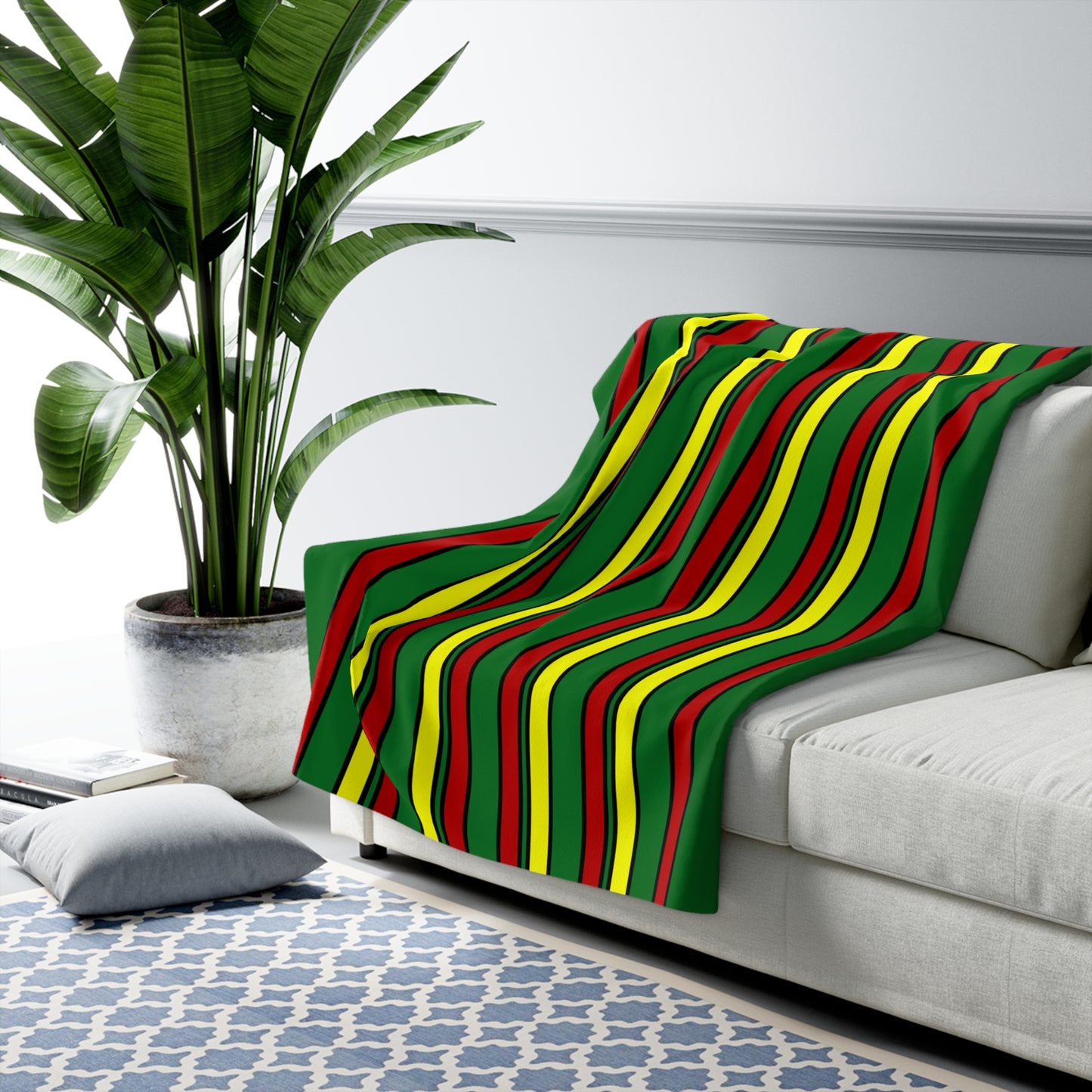 Senegal Retro Stripes Blanket Throw