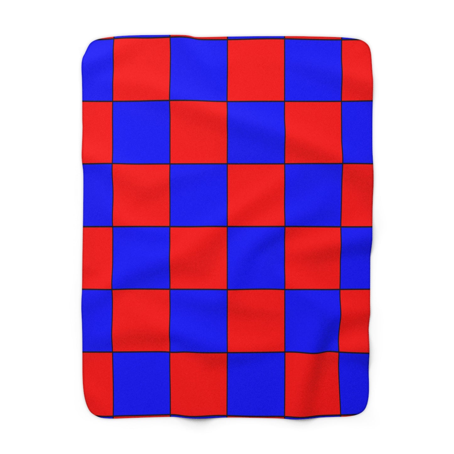 Red, Blue Retro Check Blanket Throw