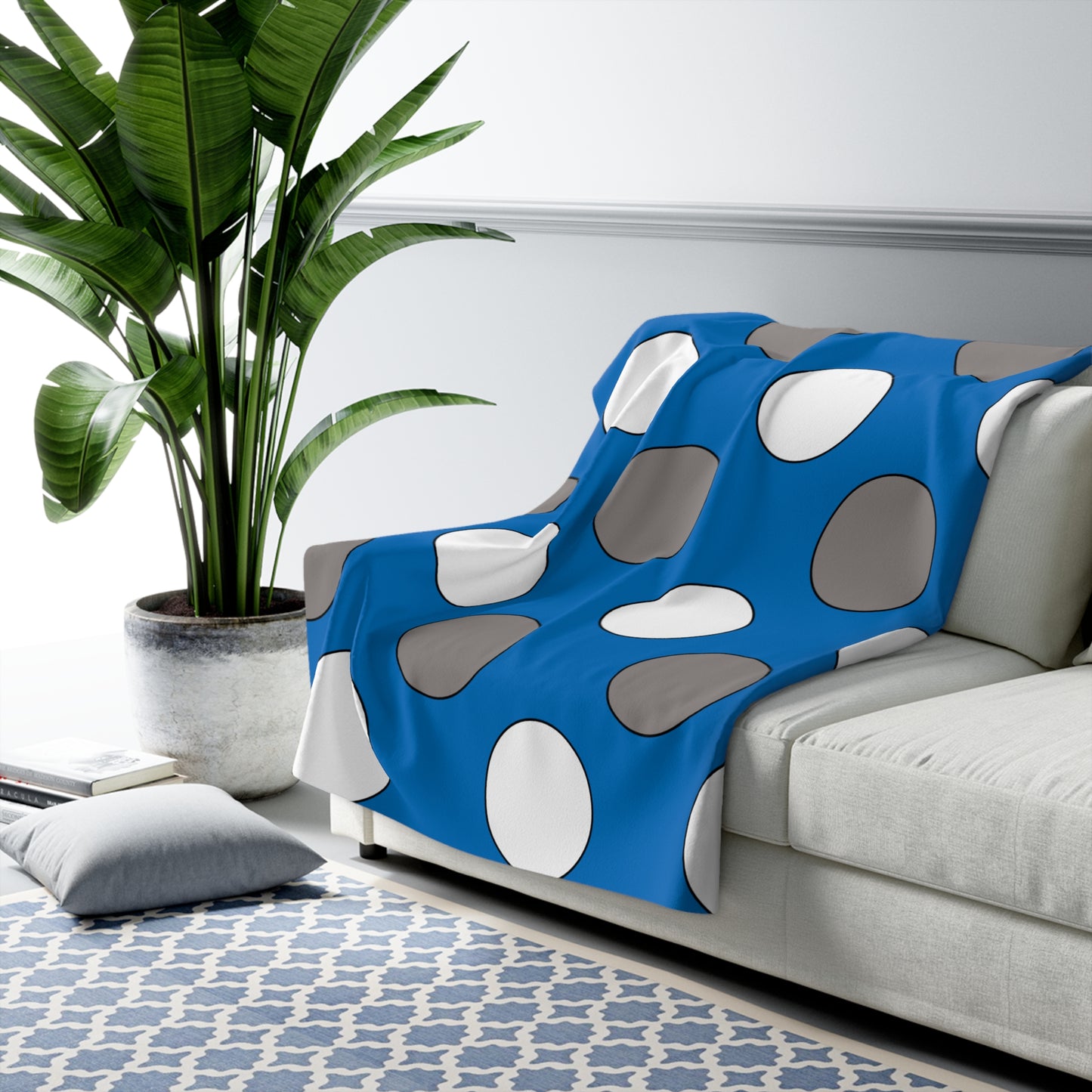 Northern Mariana Islands Retro Polka Dots Blanket Throw