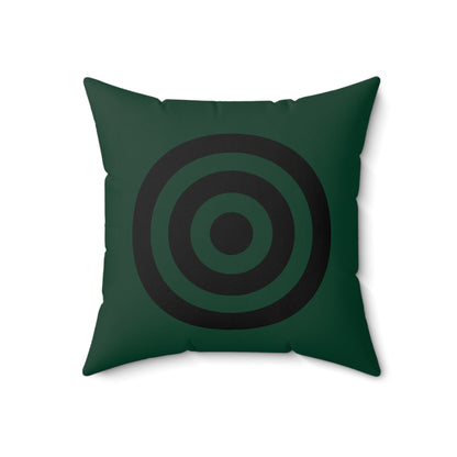 Dark Green, Black Retro Target Cushion Pillow