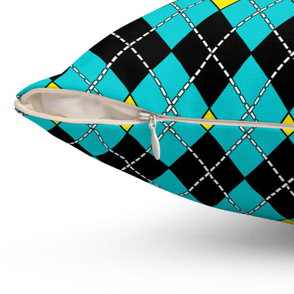 Bahamas Retro Argyle Cushion Pillow