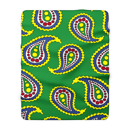 Comoros Retro Paisley Blanket Throw