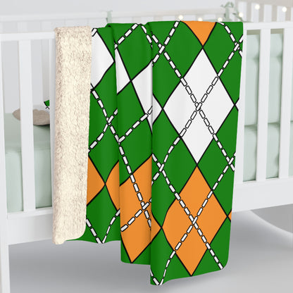 India Retro Argyle Blanket Throw