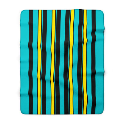 Bahamas Retro Stripes Blanket Throw