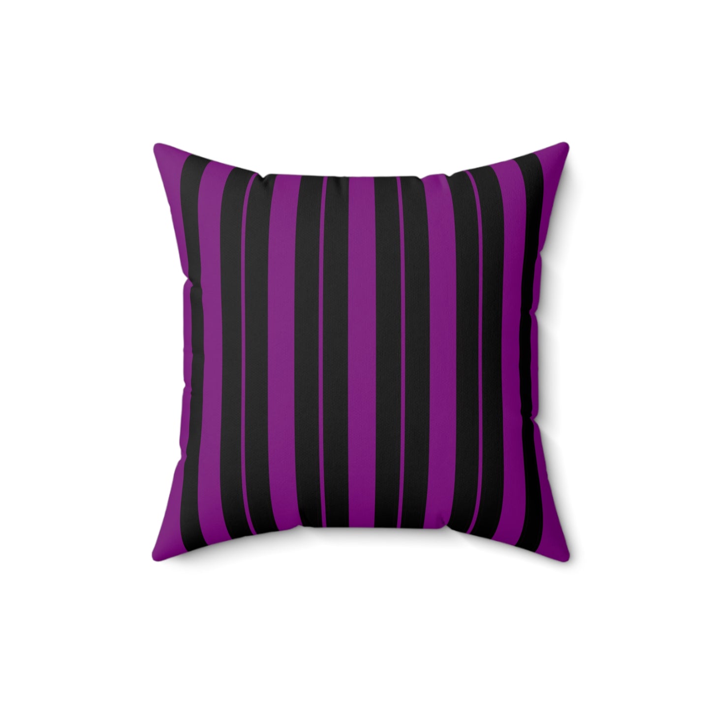 Purple, Black Retro Stripes Cushion Pillow