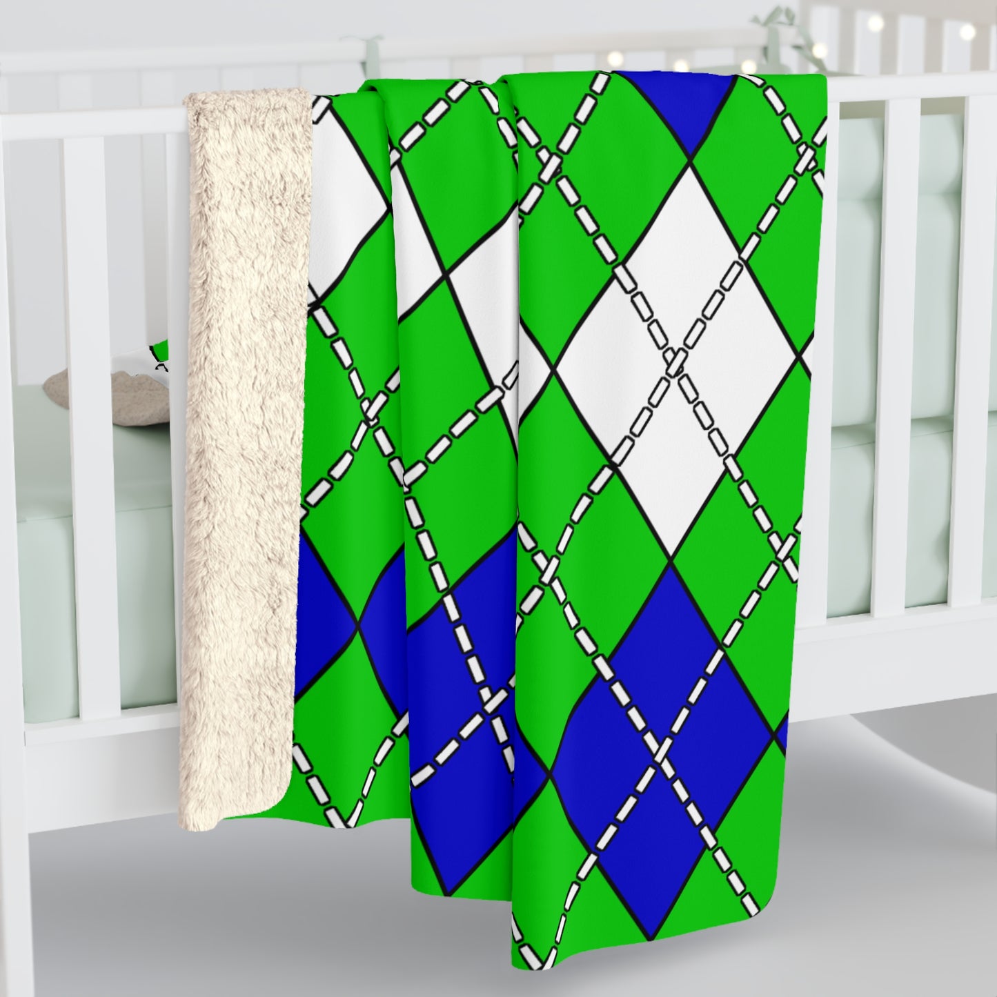 Sierra Leone Retro Argyle Blanket Throw