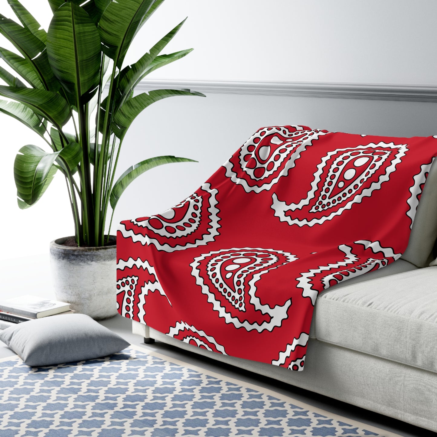Malta Retro Paisley Blanket Throw