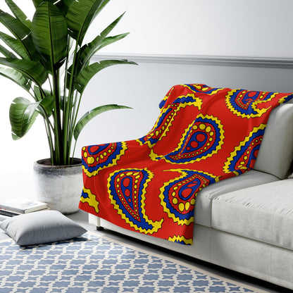 Romania Retro Paisley Blanket Throw