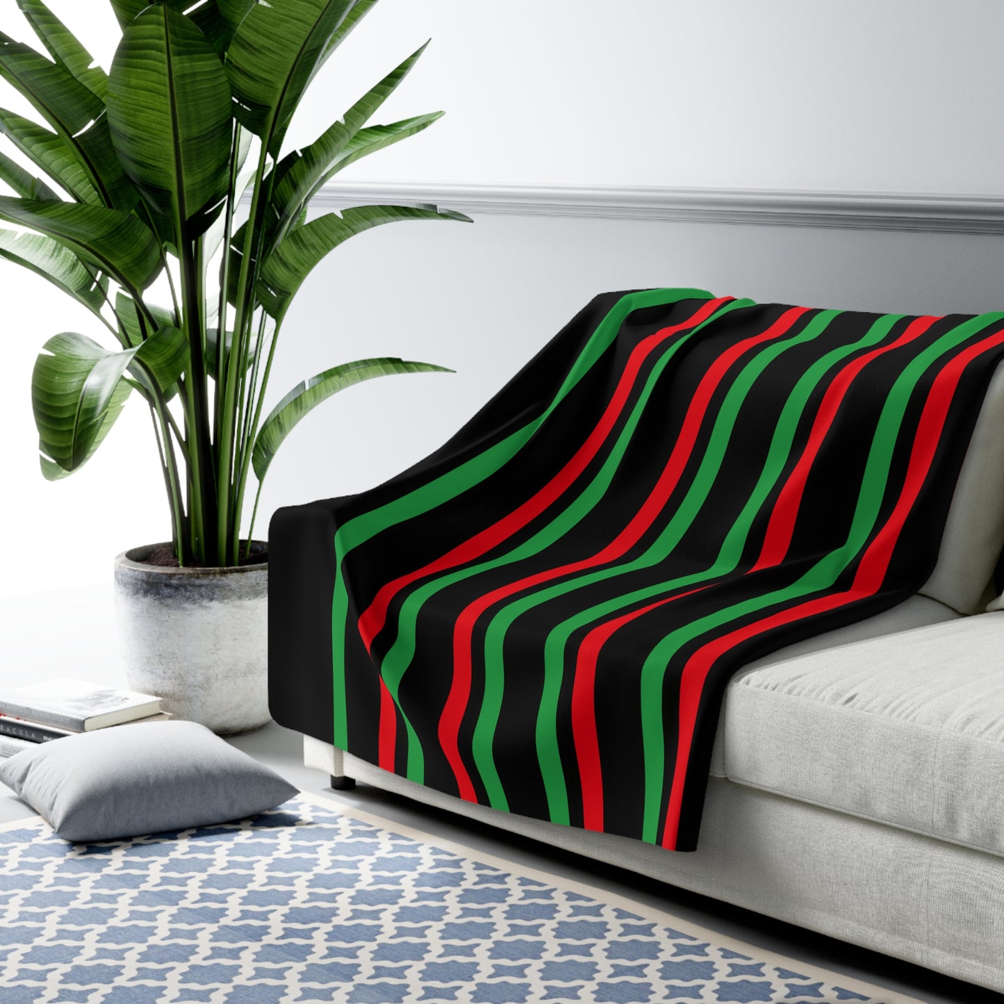 Libya Retro Stripes Blanket Throw