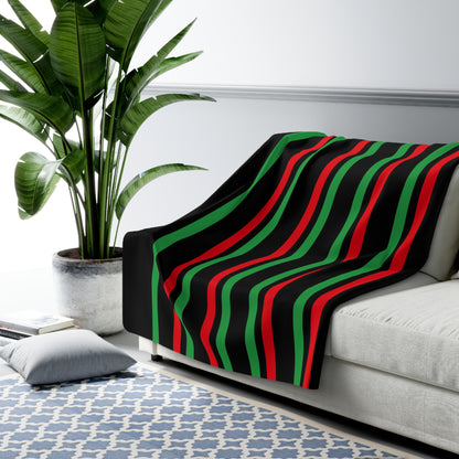 Libya Retro Stripes Blanket Throw