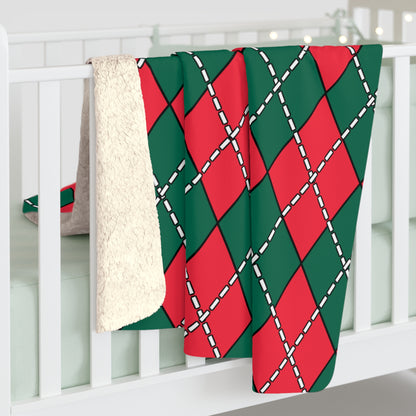 Bangladesh Retro Argyle Blanket Throw