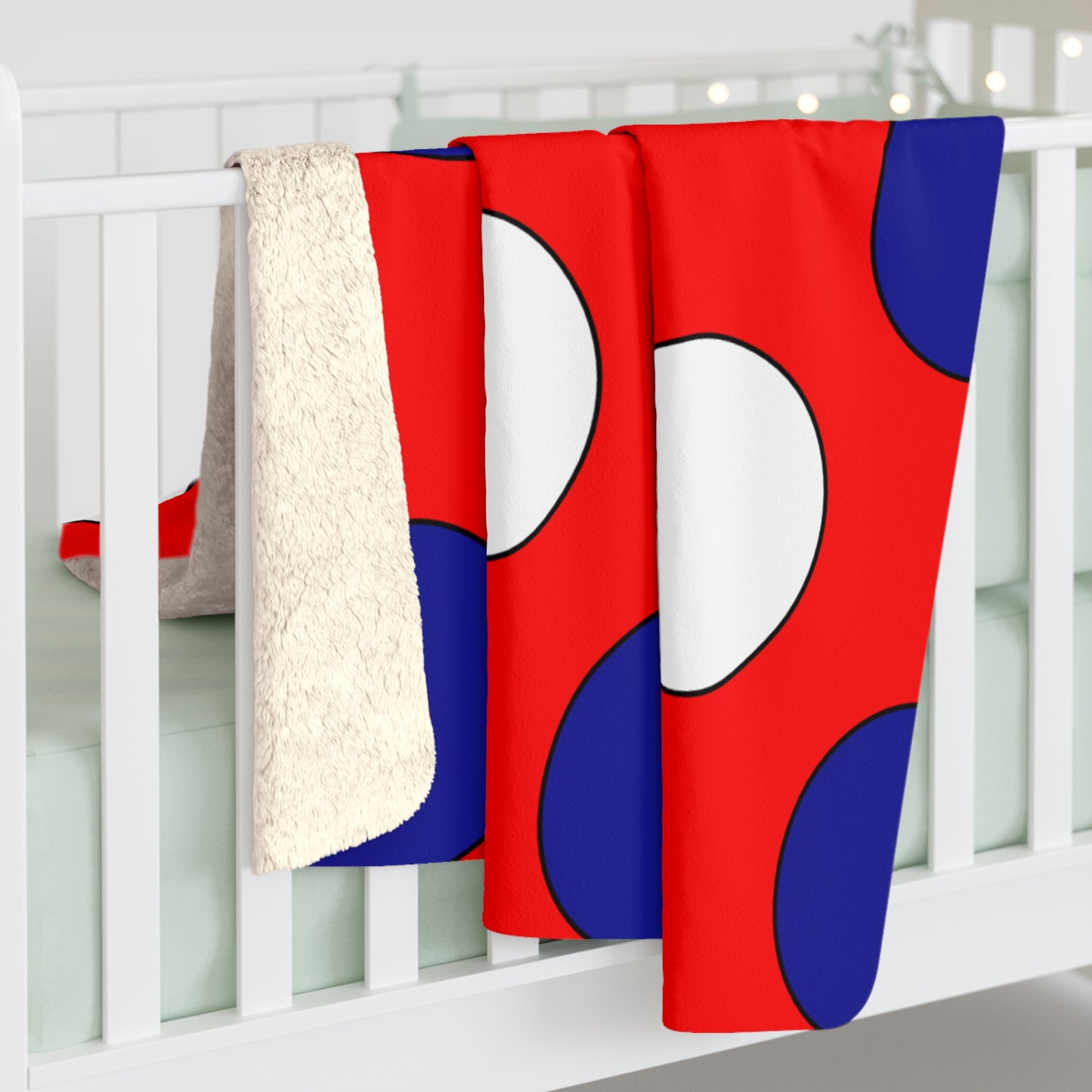 Croatia Retro Polka Dots Blanket Throw