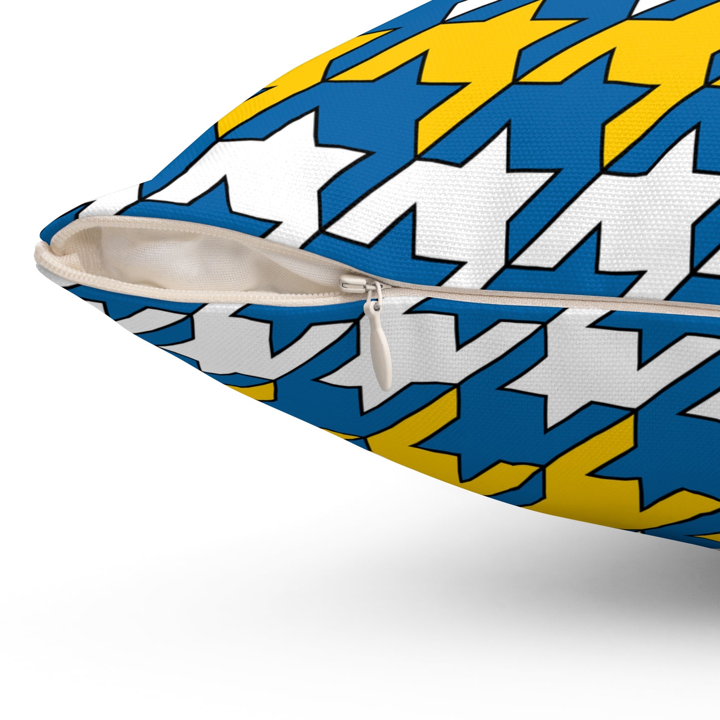 Canary Islands Retro Houndstooth Cushion Pillow