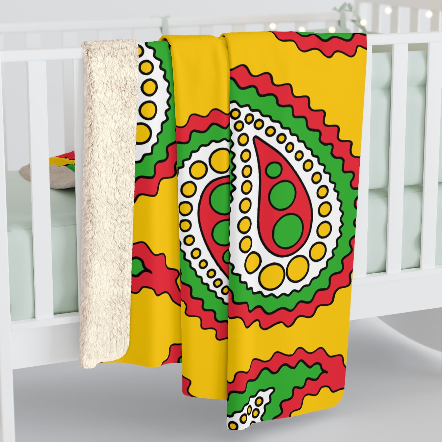 Myanmar Retro Paisley Blanket Throw