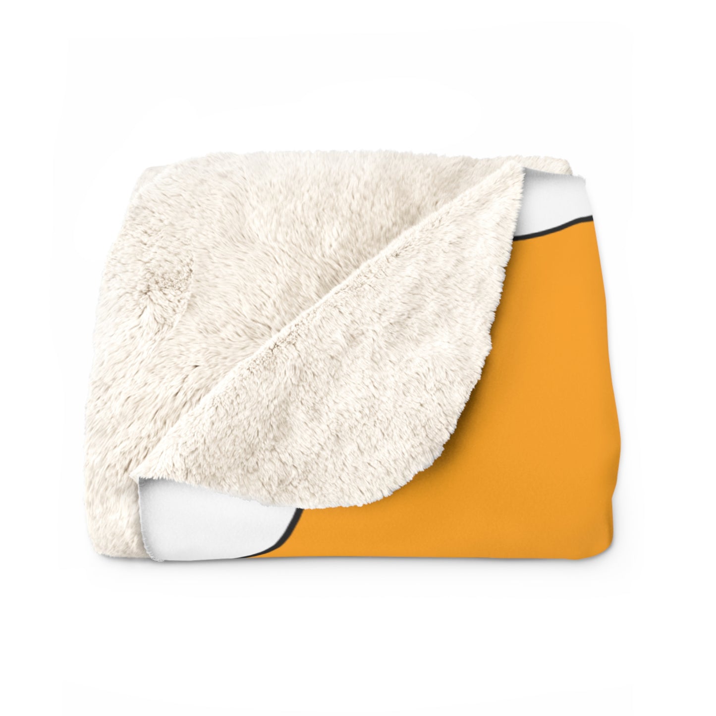 Orange, White Retro Polka Dots Blanket Throw