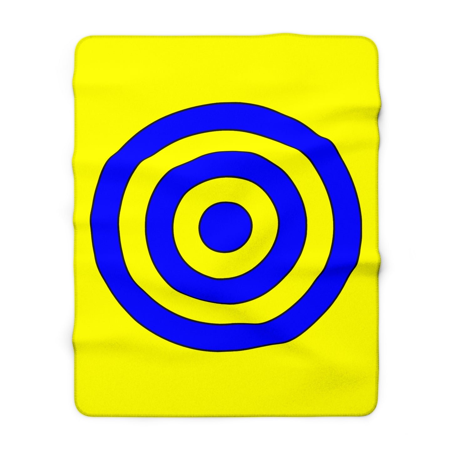 Yellow, Blue Retro Target Blanket Throw